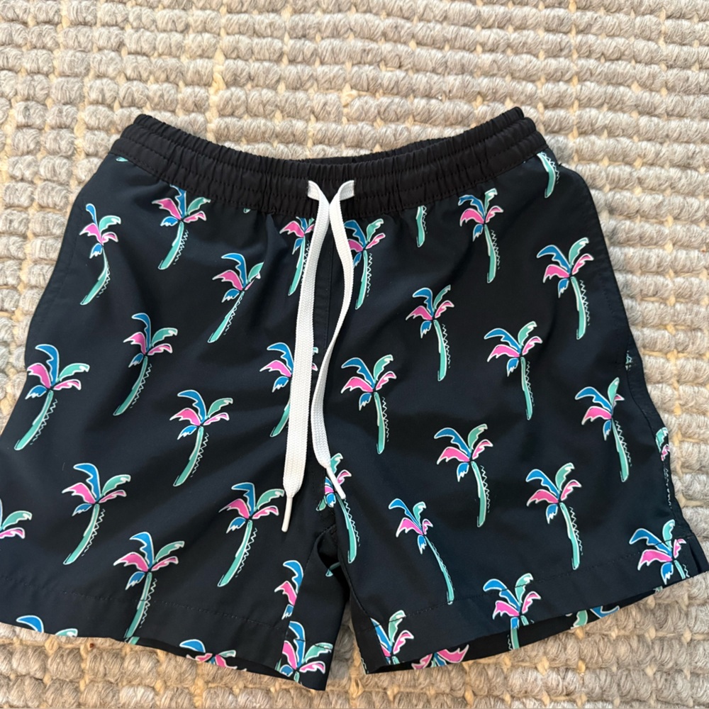 Chubbies Kids Swim Trunks - Black with Palm Trees